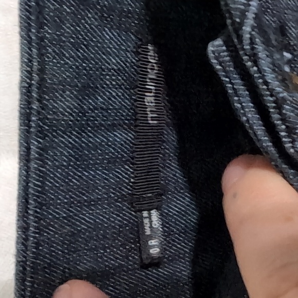 Maurices Dark Blue Denim Trousers Flare Leg Triple Button Size 0 - Picture 3 of 5